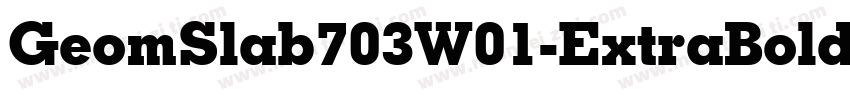 GeomSlab703W01-ExtraBoldIt Regular字体转换